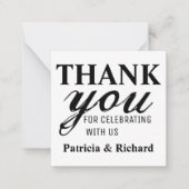 Carte De Correspondance Merci mini Mariage photo budget (Devant)