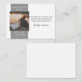 Carte De Correspondance Merci mini Mariage photo budget (Devant / Derrière)