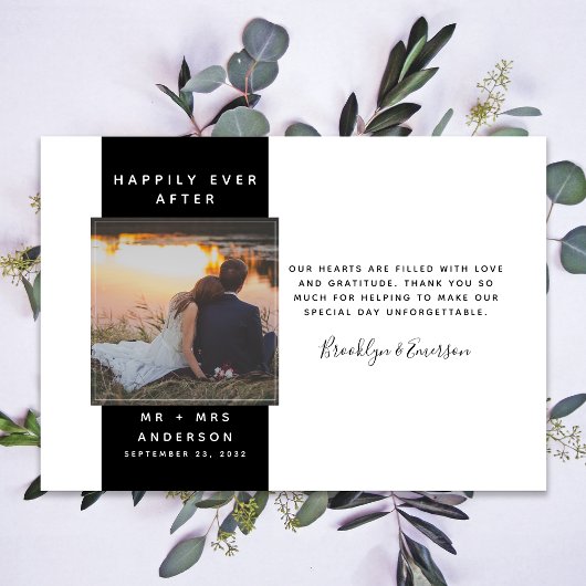 Carte De Correspondance Merci mini Mariage photo budget