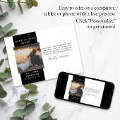 Carte De Correspondance Merci mini Mariage photo budget