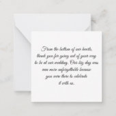 Carte De Correspondance merci, minimum 4 photos collage mariage (Dos)