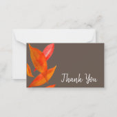 Carte De Correspondance Merci moderne aquarelle feuille art (Devant)