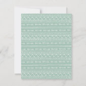 Carte De Correspondance Merci moderne Sage Boho (Dos)