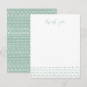 Carte De Correspondance Merci moderne Sage Boho (Devant / Derrière)