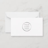 Carte De Correspondance Merci noir pour les petites entreprises (Dos)