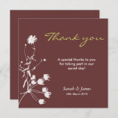 Carte De Correspondance Merci note (Devant / Derrière)