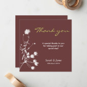 Carte De Correspondance Merci note (Devant/Arrière en situation)