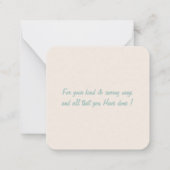 Carte De Correspondance Merci Note Card : (Dos)