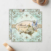 Carte De Correspondance Merci Notes - Féerie enchantée Princesse (Devant/Arrière en situation)