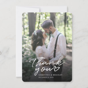 Carte De Correspondance Merci photo Mariage moderne