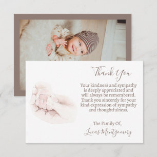 Carte De Correspondance Merci photo pour bébés, Sympathie