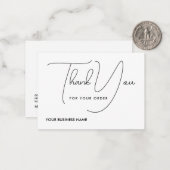 Carte De Correspondance Merci pour la commande (Devant/Arrière en situation)