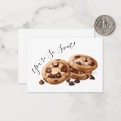 Carte De Correspondance Merci pour le cookie (Devant/Arrière en situation)