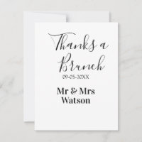 Merci pour un brunch simple nom date après mariage