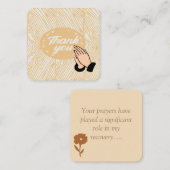 Carte De Correspondance Merci pour vos prières (Devant / Derrière)