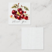 Carte De Correspondance Merci Red Cherries (Devant / Derrière)