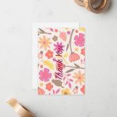 Carte De Correspondance Merci rétro (Devant/Arrière en situation)