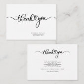 Carte De Correspondance Merci simple et moderne à la main (Devant / Derrière)