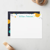 Carte De Correspondance Merci spatial (Devant/Arrière en situation)