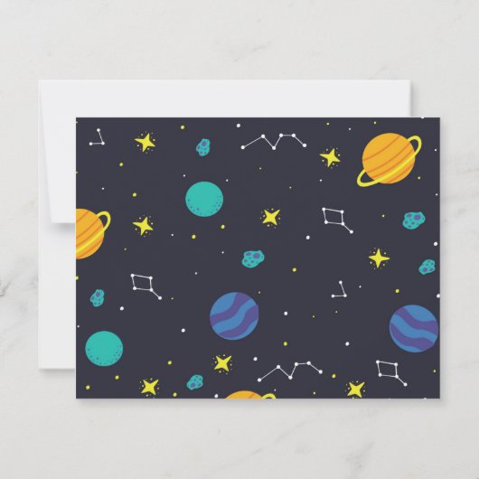 Carte De Correspondance Merci spatial (Dos)