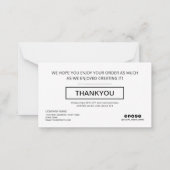 Carte De Correspondance Merci sur mesure, promotion d'entreprise moderne (Dos)