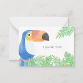 CARTE DE CORRESPONDANCE MERCI TOUCAN AQUARELLE (Devant)