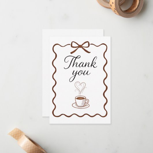 Carte De Correspondance Merci Un Latte ! (Devant/Arrière en situation)