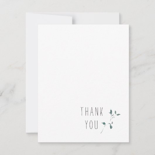 Carte De Correspondance Merci vierge simple Monogramme (Devant)