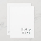 Carte De Correspondance Merci vierge simple Monogramme (Devant / Derrière)