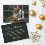 Carte De Correspondance merisier minimal or noël m&mrs photo mariage<br><div class="desc">or de luxe joyeux noël m&mrs photo mariage Note Carte double face,  sur le message de vacances arrière</div>