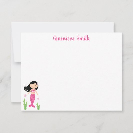 Carte De Correspondance Mermaid Girl (Devant)