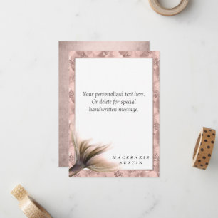 Carte De Correspondance Mermaid Posh Tail Dusty Terracotta Peach Custom