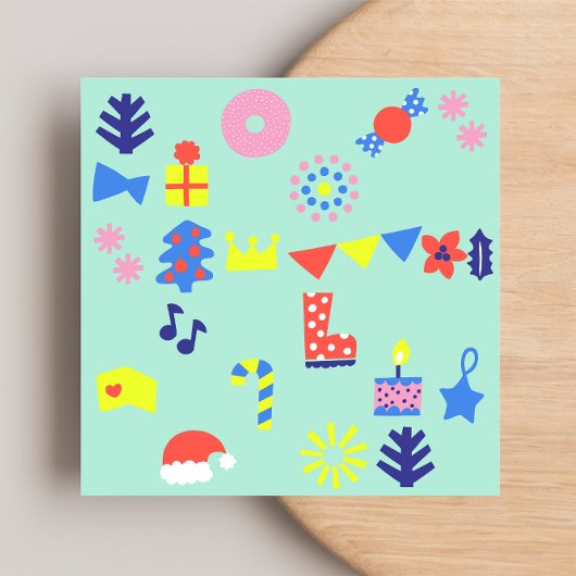 Carte De Correspondance MERRY CHRISTMAS Flat Note Card