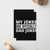 Carte De Correspondance mes blagues sont des blagues de papa (Devant/Arrière en situation)