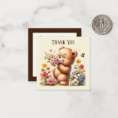 Carte De Correspondance Message d'ajout de Merci mignon (Devant/Arrière en situation)