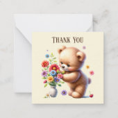 Carte De Correspondance Message d'ajout de Merci mignon (Devant)