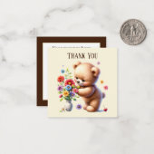 Carte De Correspondance Message d'ajout de Merci mignon (Devant/Arrière en situation)