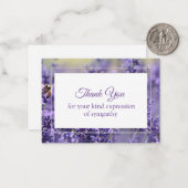 Carte De Correspondance Messages de sympathie avec Arrière - plan Lavender (Devant/Arrière en situation)