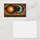 Carte De Correspondance Messages des étoiles - Conception 1 (Devant / Derrière)