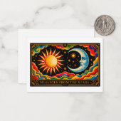 Carte De Correspondance Messages des étoiles - Conception 1 (Devant/Arrière en situation)