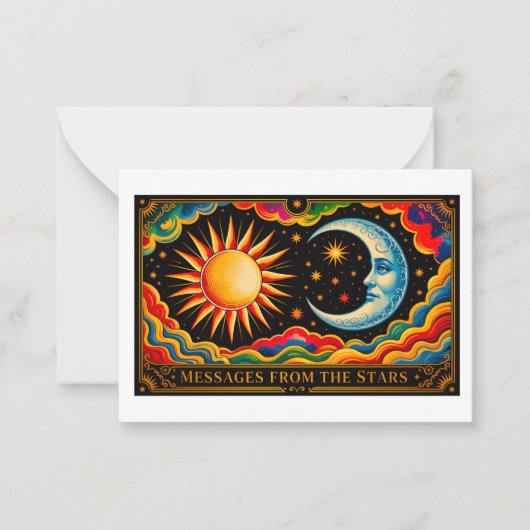 Carte De Correspondance Messages des étoiles - Conception 1 (Devant)