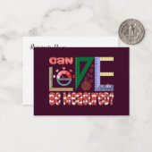 Carte De Correspondance Mesures de l'amour (Devant/Arrière en situation)