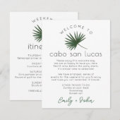 Carte De Correspondance Mexique Mariage Welcome Bag Itinéraire modifiable (Devant / Derrière)