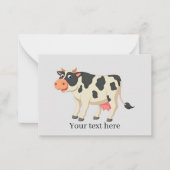 Carte De Correspondance mignon amateur de vache ajouter sentiment Note Car (Devant)