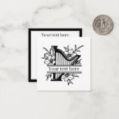 Carte De Correspondance mignon amoureux de musique harpe ajouter texte cad (Devant/Arrière en situation)