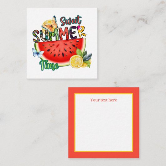 Carte De Correspondance mignon doux Summertime ajouter un fruit de sentime