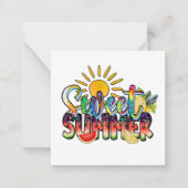 Carte De Correspondance mignon doux Summertime ajouter un sentiment (Devant)