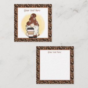 Carte De Correspondance mignon gnome de café ajouter du texte