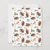 Carte De Correspondance Mignon Hérisson Champignon Forêt Bois Animaux Enfa (Dos)