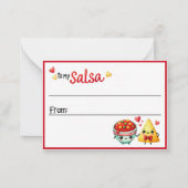Carte De Correspondance Mignon Kawaii Chips et Salsa (Dos)